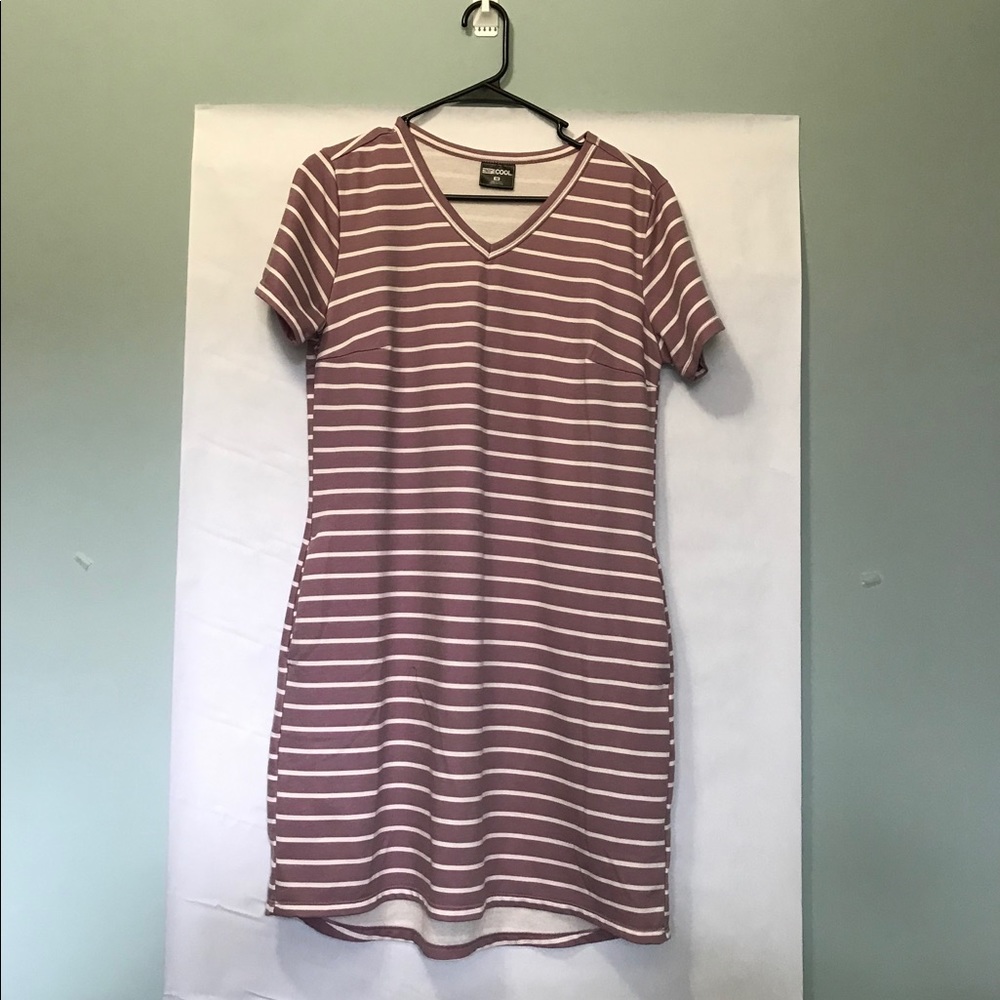 32 Degrees Cool Lavender & White Striped Dress